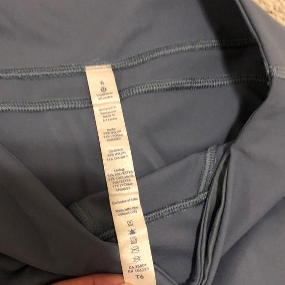 Blue Gray Cropped Lululemon Yoga Pants (size 6) - Picture 5 of 5